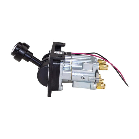 Dual PTO Valve Kit With Kickout For PTO And Dump Pump, Heavy Duty Hydraulic Control For Trucks And Equipment, side view