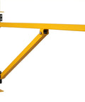 Solid Doppy Wall Mount Jib Crane Heavy Duty Hoist Bracket 180 Degree Swivel Scaffold Lifting Arm Carbon Steel, yellow construction, space-saving design.