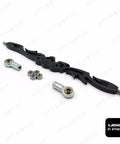 Badass Black Skull Shift Linkage For Harley Softail Models 6061 Billet Aluminum 12 Inch Length Extends To Sixteen Point Five Inches Center To Center Mounts Three Inches Longer Than OEM Durable Fit For Dyna Glide Flht Flhr Flxdwg black skull linkage with rod ends