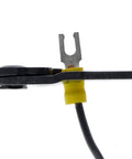 Close-up of 7 In 1 Wire Stripper And Cable Cutting Tool For Stranded Solid NM And UF Wire Pro Grade Electrician Hand Tool in use