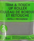 Pro Grade 3 Inch Mini Paint Roller Covers For Trim And Quick Touch Ups Featuring Smooth Texture in a 2-piece pack.