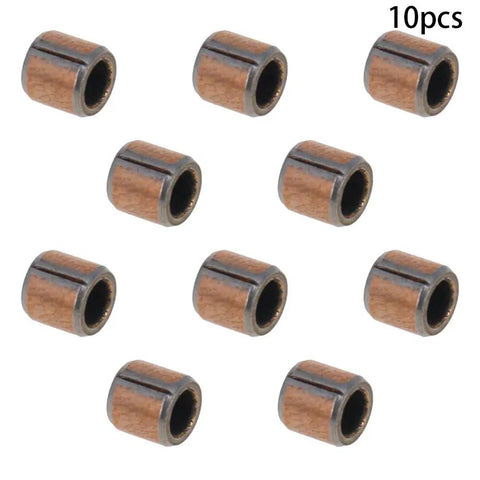 10 Pack Heavy Duty Sleeve Bearings 3mm By 5mm By 5mm Oilless Bushings visible, showcasing carbon steel composite wear resistant bearings.