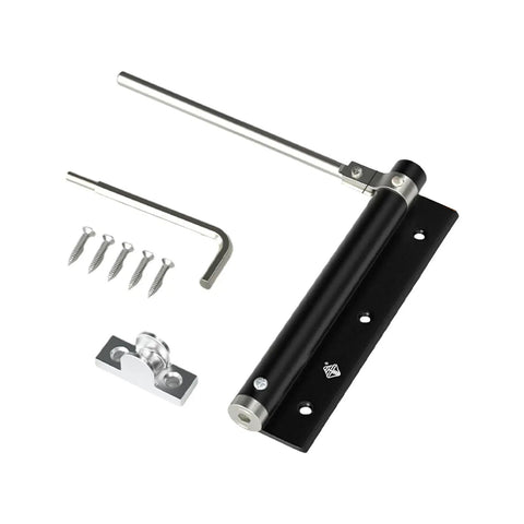 Automatic Rebound Door Closer For Home Use Surface Mounted Spring Closer with hardware kit in black aluminum