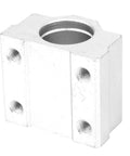 Premium Aluminum Alloy Linear Motion Ball Bearing Slide Block Kit With Two 10mm Flange Bearings side view of block with threaded holes