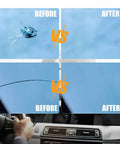 Before and after results using Windshield Crack Repair Kit And Fluid For Chips, All Weather Glass Repair Fluid for Cars, 2-pack