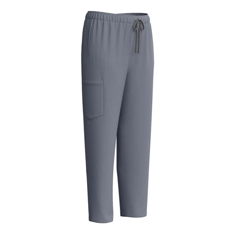 Women Housekeeping Uniforms And Nursing Scrub Sets With Utility Pockets Breathable V Neck Zipper Tops Paired With Comfy Drawstring Joggers, gray jogger pants