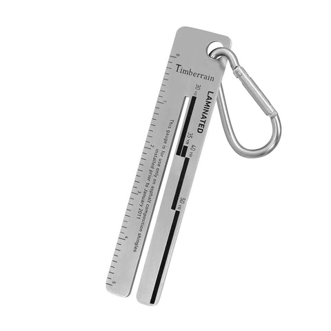 Easy To Use No Brainer Roof Shingle Gauge With Carabiner Pro Grade Roofing Tool for estimating shingle warranty level, silver body