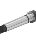 MT3 Morse Taper Collet Chuck Holder for CNC Milling Lathe, beefy carbon steel construction, shown with hardened shank.