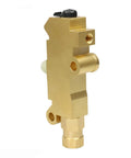 Premium Solid Brass Disc And Drum Brake Proportioning Valve PV2 Style with visible ports and solid brass design for Chevy classic cars.