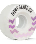Glide Outdoor Roller Skate Wheels 78A Durometer 57x32mm Replacement Wheel Set For Outdoor Cruising, purple chevron design.