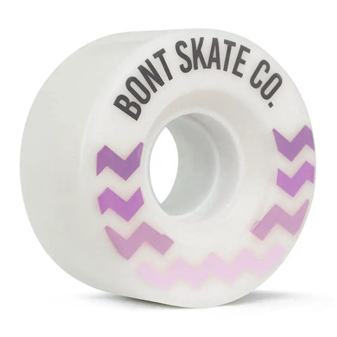 Glide Outdoor Roller Skate Wheels 78A Durometer 57x32mm Replacement Wheel Set For Outdoor Cruising, purple chevron design.