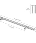 5 Pack Stainless Steel Kitchen Cabinet Handles T Bar Drawer Pulls 12 Inch Length With 7.5 Inch Center Spacing Satin Brushed Nickel Hardware