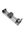 Heavy Duty Linear Rail Motor Kit With High Precision Ball Screw And Direct Drive Motor For CNC Routers, showing aluminum rail and mounted ball screw.
