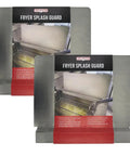 Two Pack Heavy Duty Fryer Splash Guard Kit 20.5 By 15 Inches Universal Fit 18 Gauge Stainless Steel on display