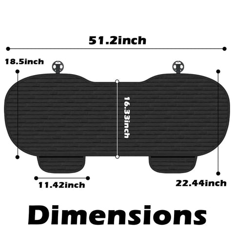 Dimensions of Back Seat Cover For Car, Breathable Linen Bench Seat Protector with 2 Storage Pockets and Non Slip Grip