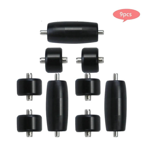 Widened Roller Wheels And Axles Kit For Vacuum Cleaners V6 V7 V8 V10 V11 V15 DC58 G5 Compatibility 9 Piece Set displayed