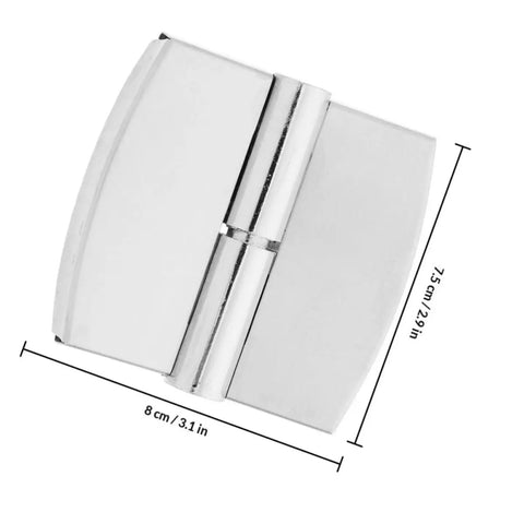 Heavy Duty Self Closing Door Hinges In Stainless Steel, Detachable Design, Adjustable Spring Tension, with dimensions shown