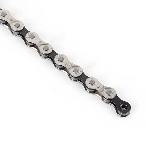 Lightweight Hollow Core Bicycle Chain For Mountain And Road Bikes, 8 And 9 Speed Compatible, rust resistant coating visible