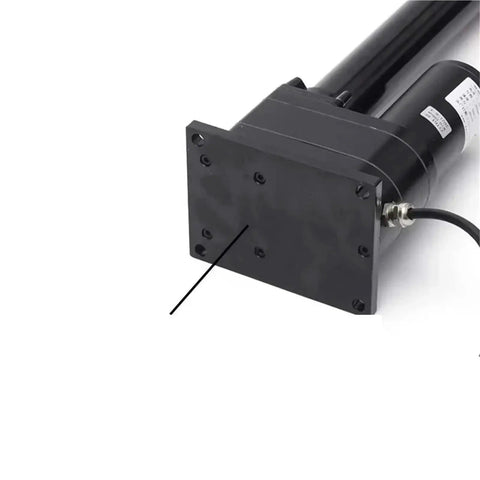 Heavy Duty 5000N Linear Actuator Electric Motor Smooth Lifting Punch For Massage Beds Stage Lifters Rock Solid 12V DC Power rear view with mounting plate.