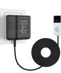 UL Certified Video Doorbell Power Supply Adapter With a 26 Foot Cable connected to a video doorbell, delivering 18V 500mA