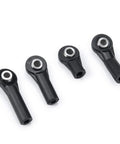 10 Pack M3 Plastic Rod Ends Black For One Tenth Axial D90 SCX10 RC Crawler Cars Dope Bent Ball Ends Injection Molded Durable Rod End Set For Precise Steering Strong Linkage Upgrade, black M3 plastic rod ends for RC crawler steering links