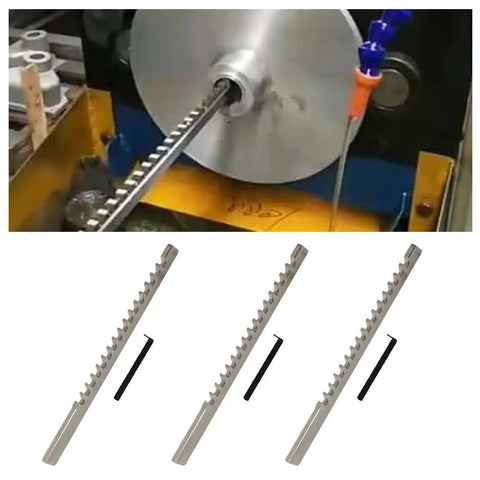 Push Type Keyway Broach With Shim Five Thirty Seconds Inch High Speed Steel for keyway slot cutting tool on machining setup