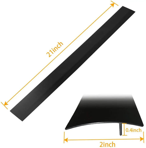 Stove Cover Set For Gas Range Protectors Keeps Your Stovetop Clean Nonstick, Dishwasher Safe Easy To Clean Reusable Burner Mats Includes 2 Gap Covers Fits Select Samsung Gas Stoves showing a 21-inch silicone gap cover with dimensions.