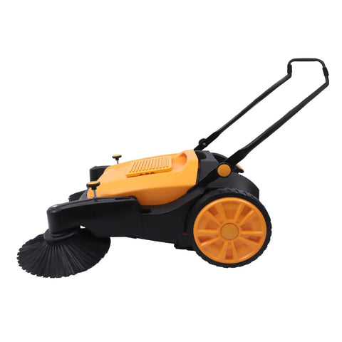 Heavy Duty Industrial Walk Behind Floor Sweeper 41 Inch Wide Path Efficient Dust And Debris Cleaner For Warehouses Workshops Great Way To Keep Spaces Clean Without Breaking A Sweat Super Fast Cleaning Power