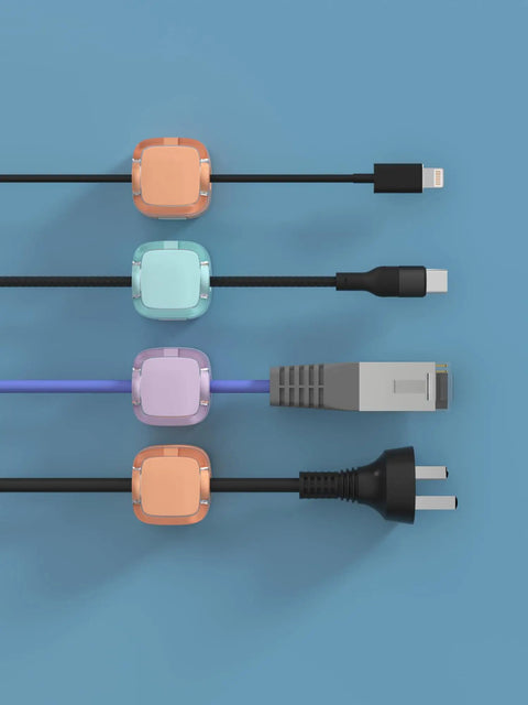 Magnetic Cable Clips And Adjustable Cord Holders For Home Office Desk Car Wall And Nightstand Adhesive Wire Keeper Organizer