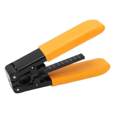 Fiber Optic Cable Stripper Pro Grade Compact Lightweight Cutting Tool For Outdoor Use Easy Carry Quick Outer Jacket Removal Without Damaging Core Great For Field Techs And DIY Pros One Unit, orange PVC grip