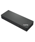 ThinkPad docking station in black with multiple ports for easy connectivity and expanded functionality.