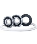 Heavy Duty Front Load Washing Machine Tub Bearing And Seal Kit No Sweat Installation Replacement Compatible With Electrolux And Kenmore Appliances, features three bearing components.