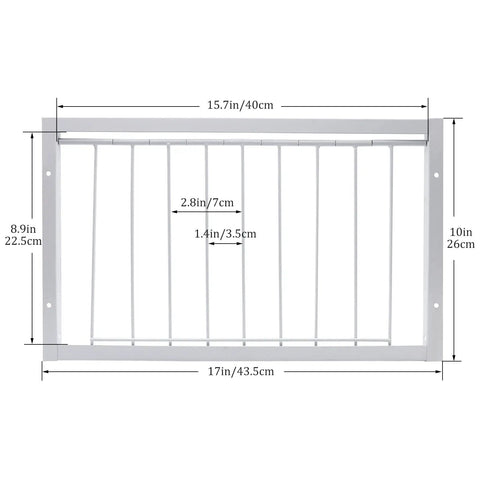 Dimensions of Heavy Duty T Trap Door For Pigeon Cage Iron Wire Birdcage Accessory With Self Lock Design, 15.7x10 inches