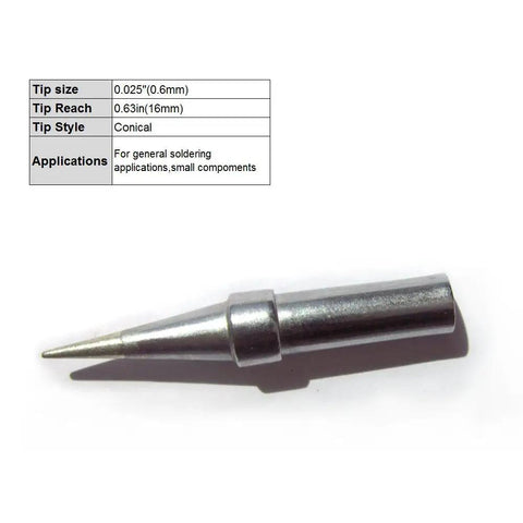 Conical tip from Replacement Soldering Tips Pack For Weller Soldering Stations Including WES51 WESD51 WE1010NA WCC100 PES51 EC1201A ET Tip Set Ten Pack