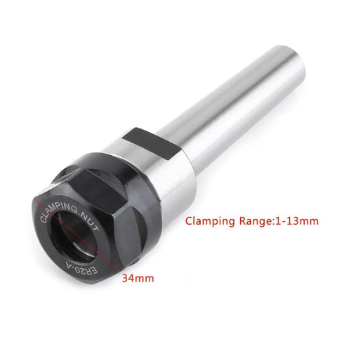 MT2 Collet Chuck Holder for CNC Milling, Taper Collet Arbor Adapter, featuring 34mm diameter and 1-13mm clamping range.