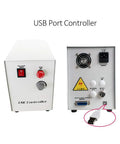 Heavy Hitter 3040 CNC Router With 2200W Spindle And Upgraded Fourth Axis Rotary USB controller with ports and switches.