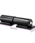 Tough As Nails 7 Inch Weld On Barrel Gate Hinges 4 Pack Rock Solid 900 Lbs Load Rating For Backyard Swing Doors Trailer Ramps And Driveway Gates Matte Black Steel, showing matte black steel hinge with measurements.