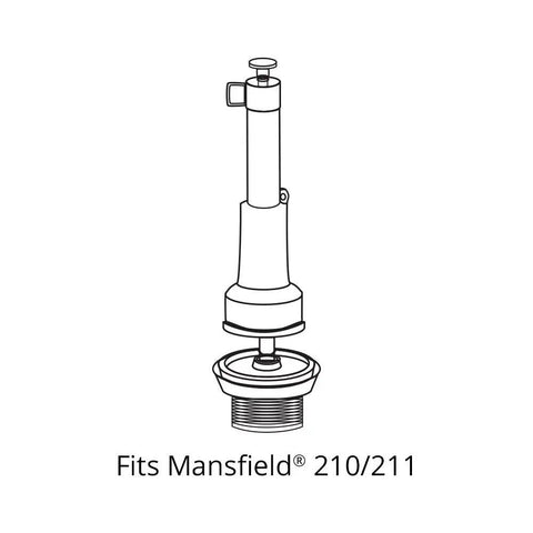 Diagram of 427BP Flush Valve Seal For Mansfield Toilets 210 And 211 Repair Kit Red No More Running Or Leaking Toilets