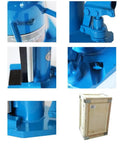 Tough As Nails Hydraulic Toe Jack Lift With 30 Ton Top And 15 Ton Bottom Heft detailed close-up of blue steel components