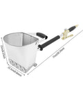 Heavy Duty Pneumatic Stucco Sprayer Hopper With 4 Jet For Concrete Cement Mortar aluminum iron body, detailed dimensions shown.