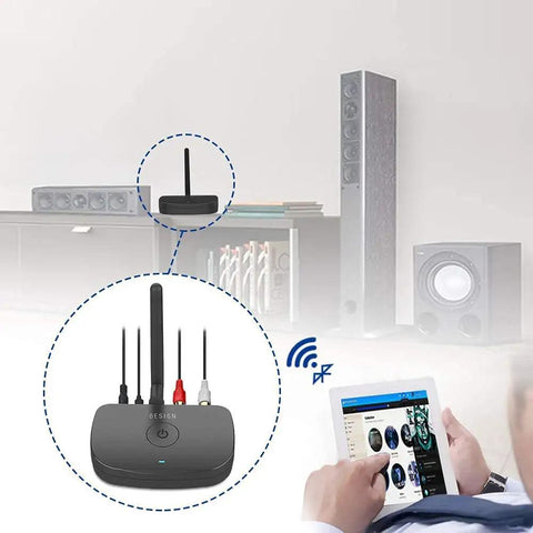 Long Range Bluetooth Music Receiver for Wired Speakers and Home Stereo Wireless Audio Adapter with Bluetooth 5.0 setup