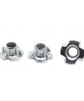 Heavy Duty Four Claw Captive Nut Inserts Made From Rugged Zinc Coated Steel for workshop builds, showing M3, M4, M5, M6, M8, M10 threads.