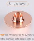 Single layer CO2 Fiber Laser Nozzle for Raytools Head 32mm Diameter 15mm Height Copper Caliber 1.0 1.5 2.0mm M14 Thread