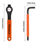 Bike Crank Puller Set 4 In 1 With Crank Extractor Bottom Bracket Remover 16mm Spanner Wrench And Hex Wrenches, orange tools