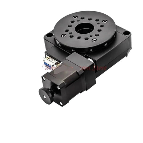 Top Notch High Precision Motorized Rotary Stage 60mm Electric Rotary Table with hollow turntable and XY lifting platform.
