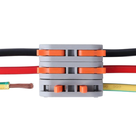 60 Piece No Fuss Compact Lever Wire Connectors Set For 28 To 12 AWG Inline Splices And Electrical Terminal Connectors Color Coded
