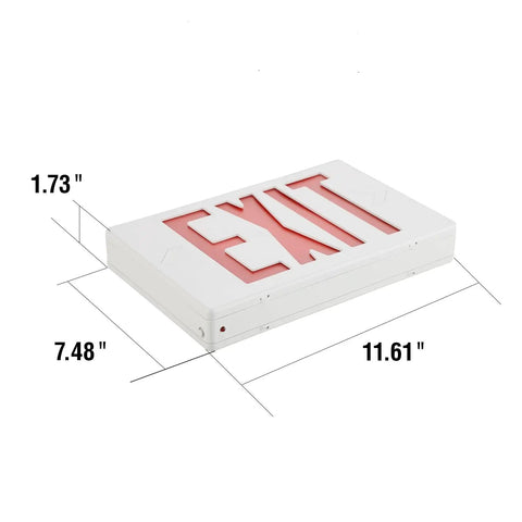 Four Pack LED Exit Signs With Battery Backup Double Face Emergency Exit Lights 90 Minute Battery Backup UL 924 AC 120 277V
