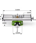 Heavy Duty Bench Drill Vise With X And Y Axis Adjustment Coordinate System For Metal Lathe Milling Fixture Table, measuring 310x90x80mm.