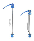 Two Pack Bicycle Wheel Hub Skewers With Quick Release Levers Front 135mm Rear 170mm Lightweight Aluminum Alloy Bike Skewers Blue