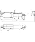 12V DC Micro Linear Actuator Motor With 65mm Stroke And 188N Force For Pro Grade Quiet Smooth And Precise Motion In Industrial Automation DIY Projects. dimension drawing